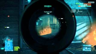 Battlefield 3 (beta) Double Head shot 100m+ Collateral