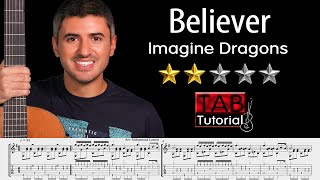 Believer by Imagine Dragons | Classical Guitar Tutorial + Sheet & Tab