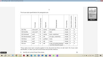 IGCSE ICT May June 2020 Paper 21 (Document Production Part 1)