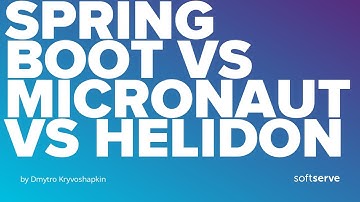 Spring Boot vs Micronaut vs Helidon by Dmytro Kryvoshapkin