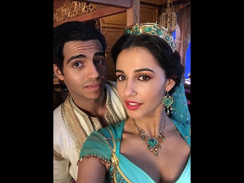 Exclusive behind the scenes of Disneys live action Aladdin with Will Smith #MenaMassoud, #NaomiScott