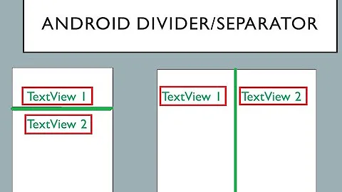 Divider/Separator  - How to draw Horizontal and Vertical lines between UI controls in Android