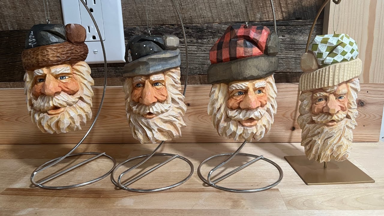 You Can Carve a Santa Ornament with Just A Few Tools - Full Hand Carved Santa Tutorial