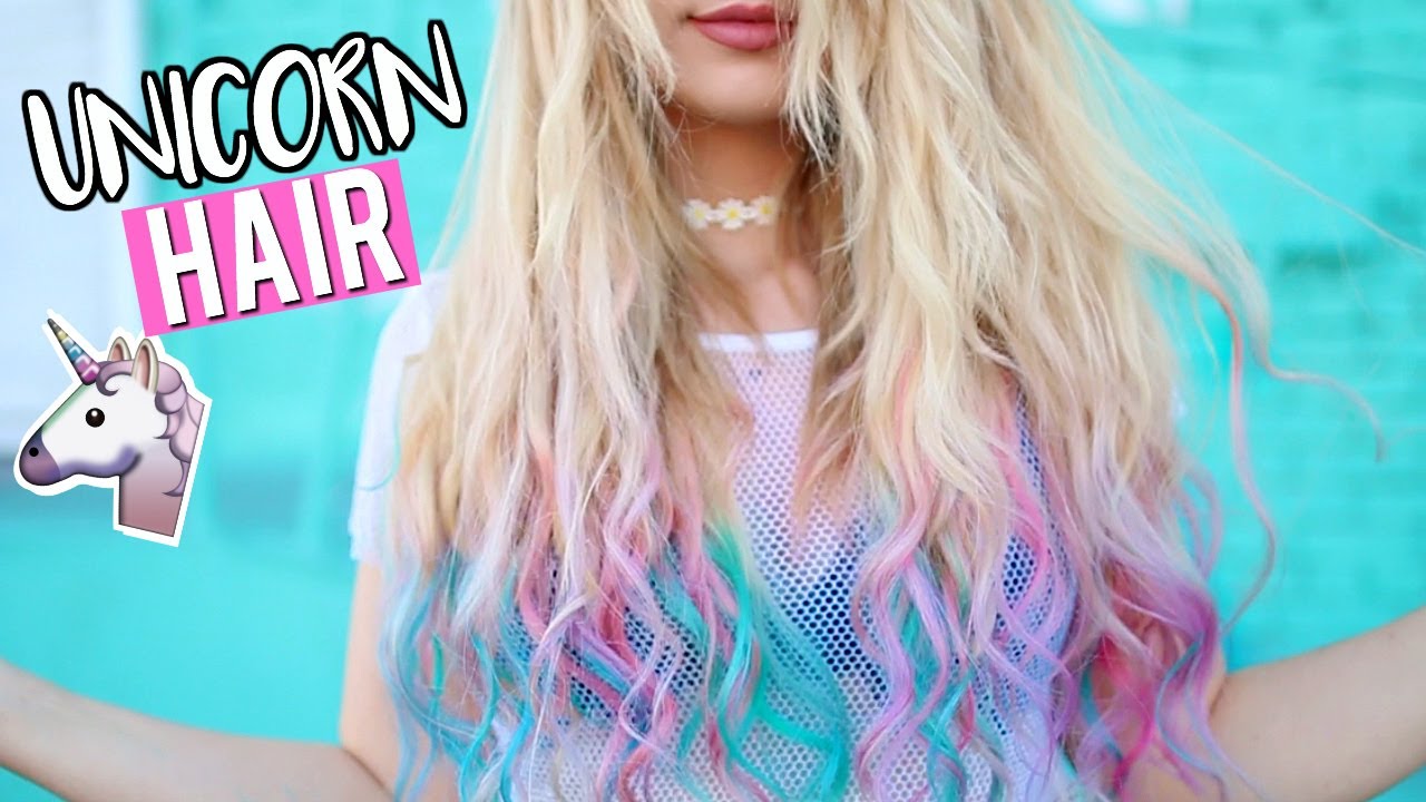 DIY Unicorn Hair! Dying My Hair Unicorn Colors Tutorial - YouTube