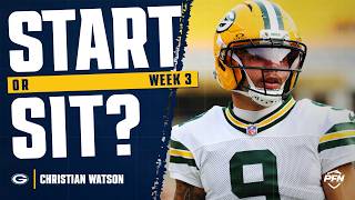 Week 3 Christian Watson Fantasy Start or Sit 2026