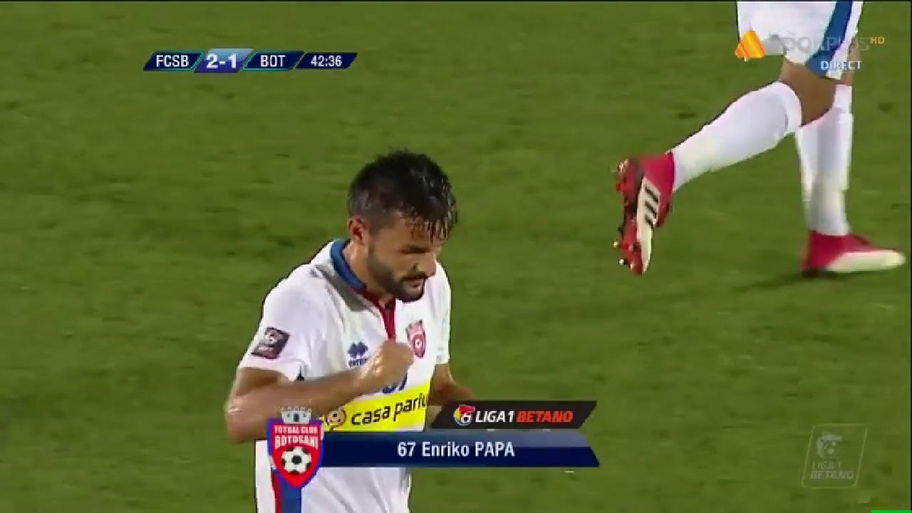 FCSB - FC Botosani - Enriko Papa reduce din diferenta in minutul 43! liga 1 clasament