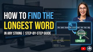 How to find longest word in Str in JS | #js #code || JavaScript