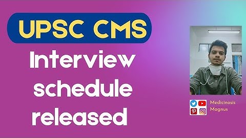 UPSC CMS Interview schedule released 🔥 Get it here #upsccms #upsc