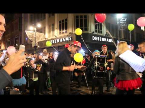 Leeds Light Night 2015 - Harrogate Brass Band - Finale - Flash Mob