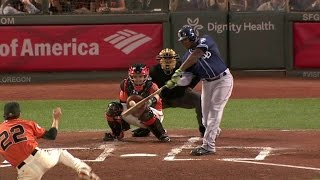 SD@SF: J. Upton drills solo shot for the early lead