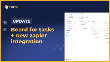 Hubflo Product Updates - Board view for Tasks and new Zapier integration + API
