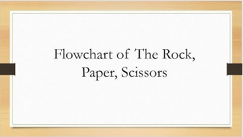 Flowchart of paper-rock-scissors game