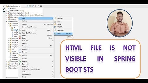 HTML page is not visible in spring boot STS,How to get HTML page in spring boot with complete sol..