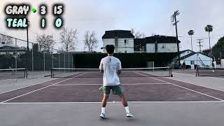Singles Tennis Match 1 Set