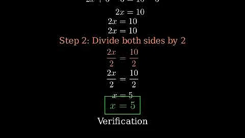 How to Solve 2x + 5 = 15 Step by Step