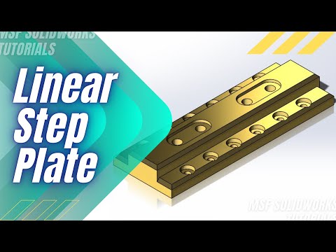 SolidWorks 2025 Tutorial for Beginners #13 | Linear Step Plate in SolidWorks-آموزش سالیدورکس