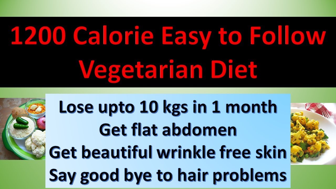 vegetarian diet plan 1200 calories