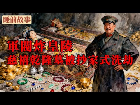 Tomb raider Sun Dianying blew open the tomb of Empress Dowager Cixi of the Qing Dynasty.