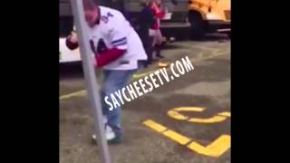 drunk Buffalo Bills fan falls on his face at tailgate