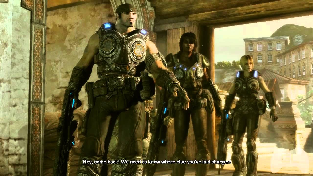 Gears of War 3 (4 player coop) Walkthrough Part 19 Zombies