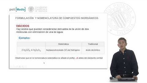 El enlace y la nomenclatura en los compuestos quimicos. Sin titulo. Compuestos ternarios: O.© UPV
