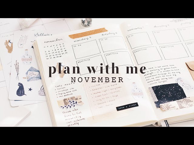 november plan with me | bullet journal