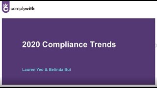 2020 Compliance Trends