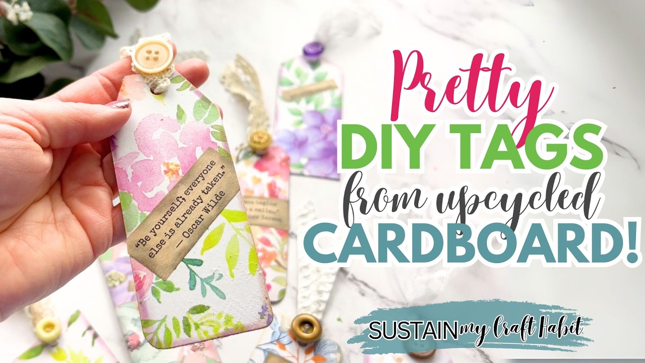 Upcycled CARDBOARD TAGS for Bookmarks, Junk Journals and More