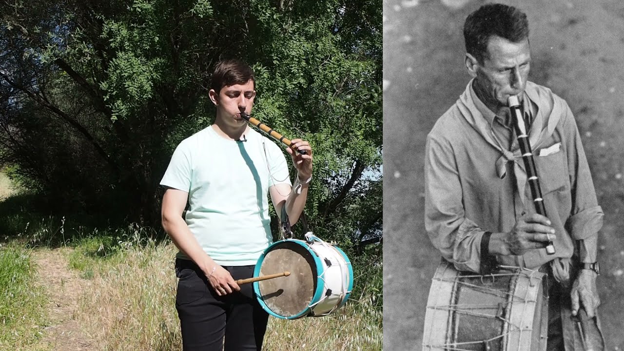 San Sebastián. Toque procesional con Tamboril y Flauta Extremeña. Alejandro García. Coria (Cáceres).