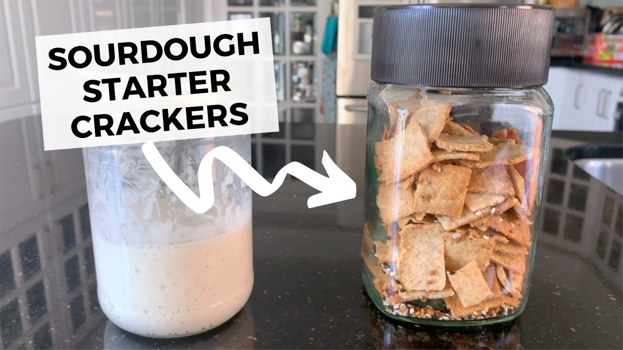 DON'T throw away your SOURDOUGH DISCARD! Make these VEGAN crackers