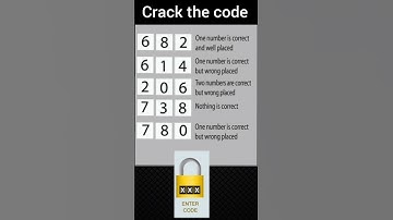 Crack the lock code #logicalquestions #puzzlegame