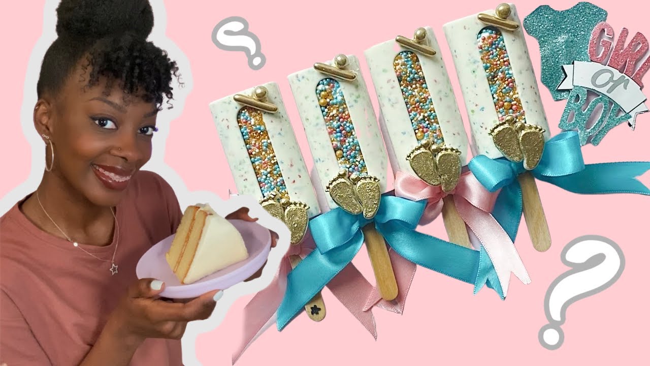 Cakesicles 101: 8 cakesicles 1 piece of cake?! | Gender reveal! | Easy designs!