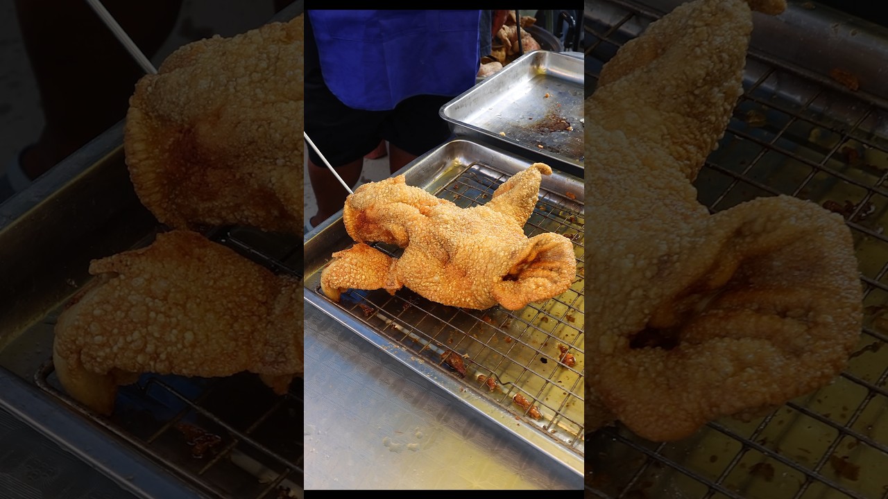 Amaznig! Fried Pig Face I've Never Seen Before - Thai Street Food