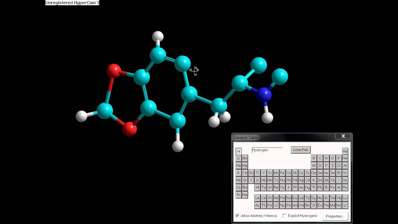 Modeling Molecule Of Extasy Mdma Youtube