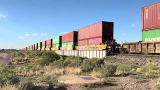 4K Union Pacific Double Stack Train passing through Tularosa NM   Beautiful Area and Great People.  Wealth