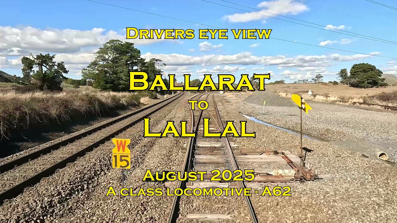 Drivers eye view, Ballarat to lal Lal, A class, Aug 2025