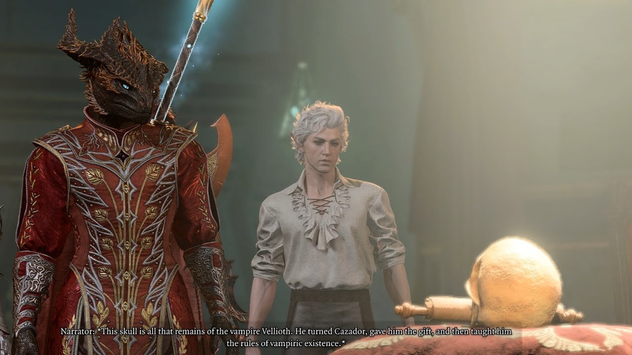 Cazador's lair: ballroom; elevator; memories of Cazador's sire, Vellioth | Atra (DUrge) 