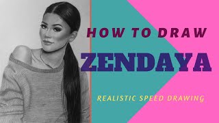 Drawing Zendaya | Realistic speed drawing |