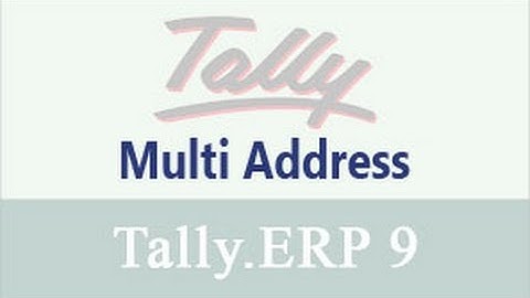 Multiple Address for Companies & Ledgers in Tally.ERP9 -Video Tutorial
