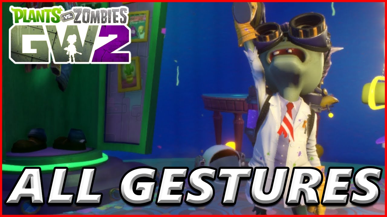All Gestures/Taunts - Plants vs Zombies Garden Warfare 2 - YouTube