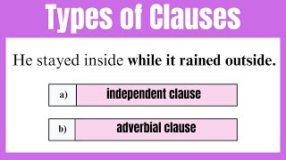Test Your English Grammar - Types of Clauses