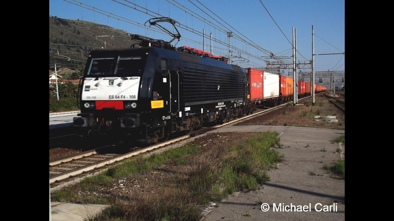 La prima E189 di TRENITALIA CARGO: E189.108 @ Prato C.le!! - YouTube