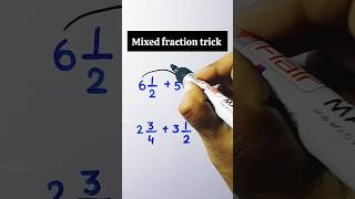 how to #solve #mixed #fraction #addition #trick #easy #fun #mathstricks #shorts