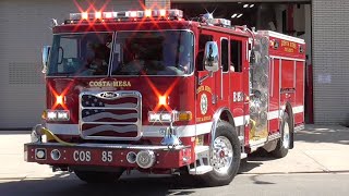 Costa Mesa Fire & Rescue *NEW* Engine 85 Responding