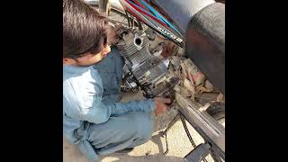 Motor Bike Engine disassembling and reassembling to repair bike Kick spring.