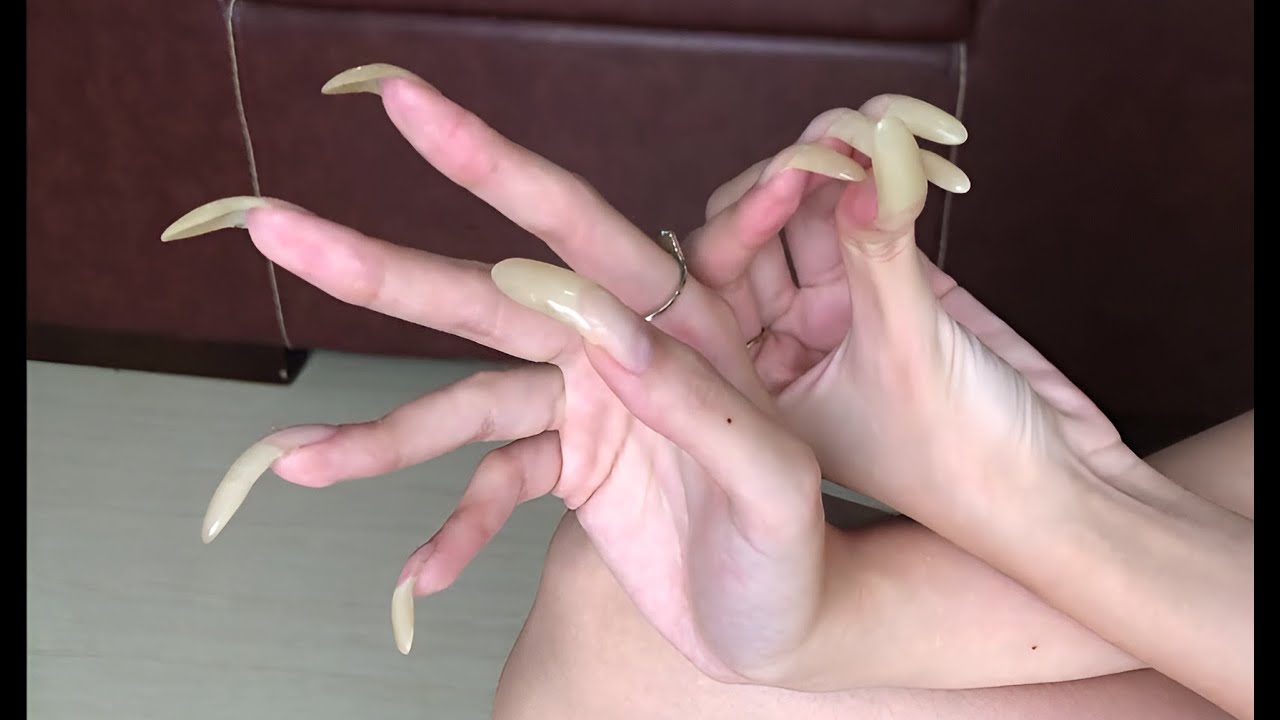 ticklish claws - long natural nails - slender fingers