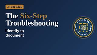 The Six-Step Troubleshooting Methodology | CompTIA A+ 220-1201 (Domain 5)