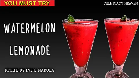 Fresh Watermelon Lemonade Recipe | DELHICACY HEAVE...
