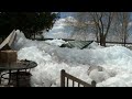 Ice chunks threaten homes near Mullet Lake as floodwaters freeze
