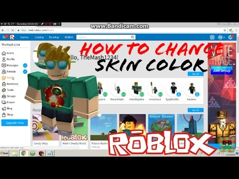 How To Change Your Skin Color On Roblox Youtube - how to chnage ur skin color in roblox new versionj